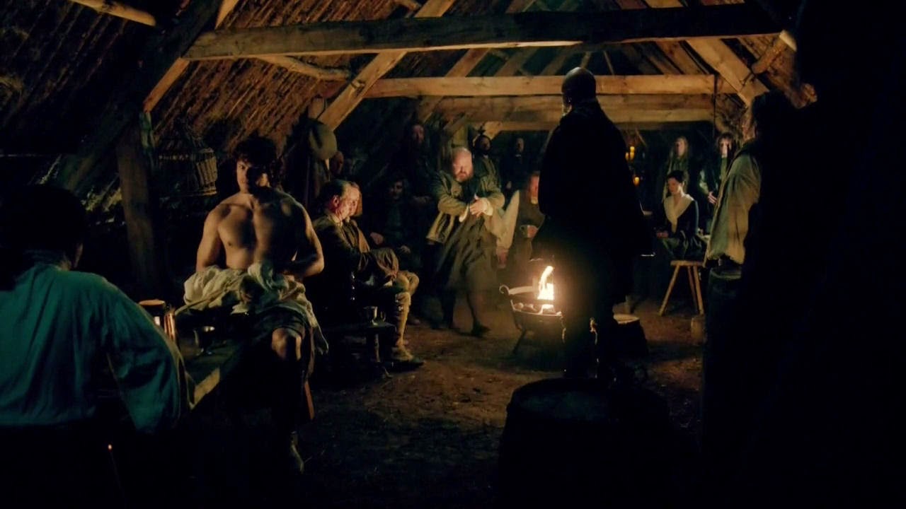 Sam Heughan on Outlander (2014) .